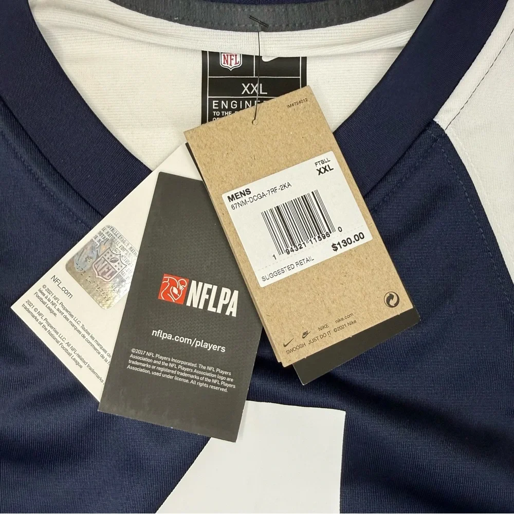 Nike Dak Prescott #4‎ Cowboys Jersey XXL Navy NFL Game Jersey NWT